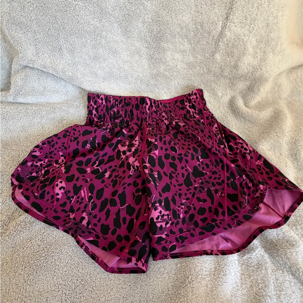 Lululemon Athletica Pink and Black Leopard Shorts - never worn.